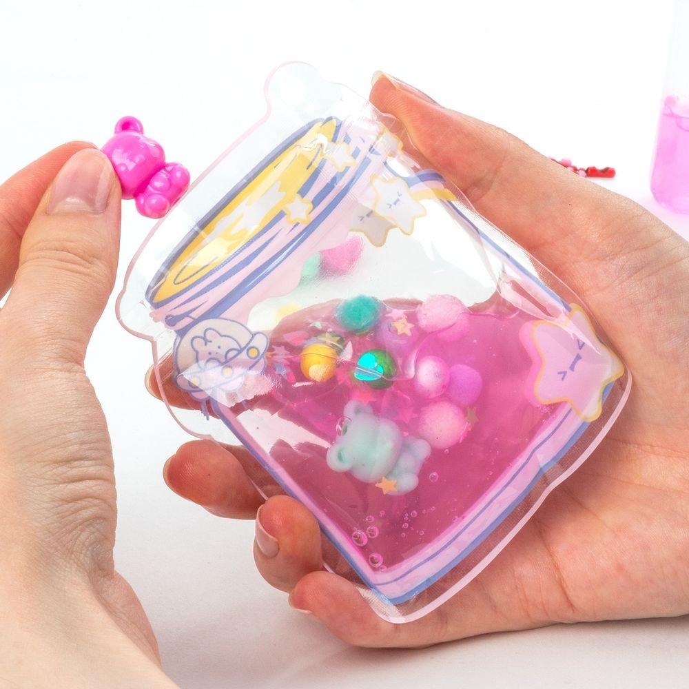 Set llavero con slime y toppings Kidea