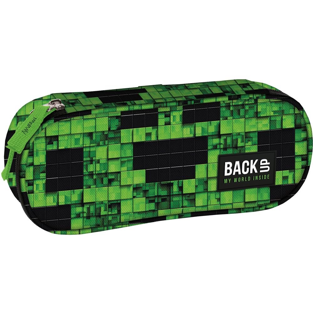Portatodo Ovalado 1 Cremallera Estampado Gamer Cuadritos DERFORM Imagen principal del producto