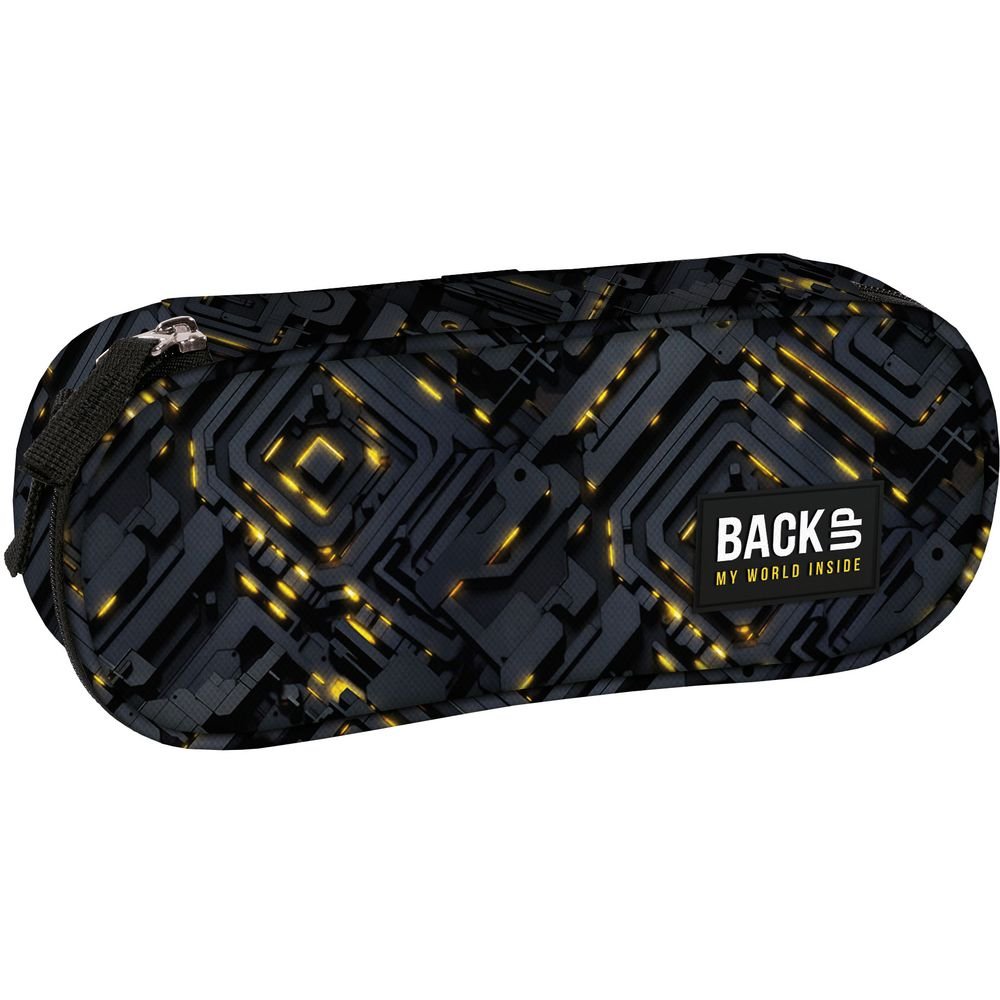 Portatodo ovalado 1 cremallera estampado neon amarillo DERFORM Imagen principal del producto