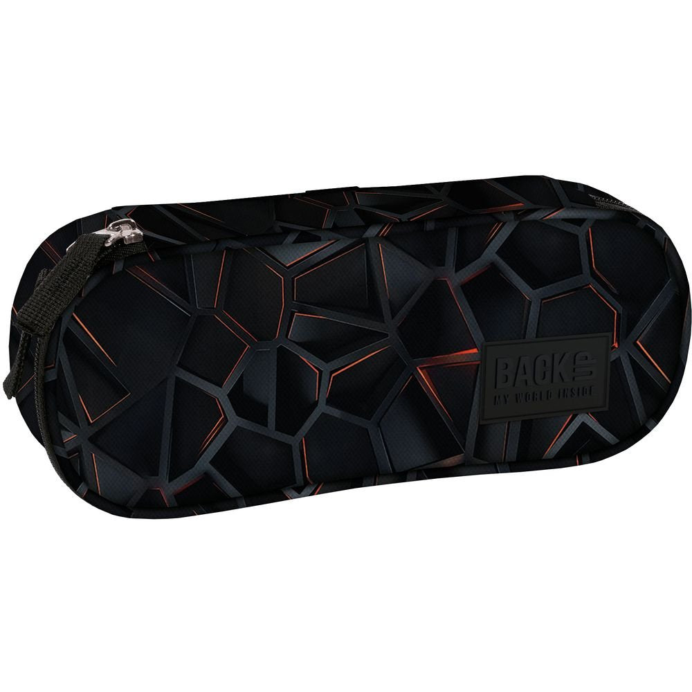 Portatodo ovalado 1 cremallera estampado hexágonos neón DERFORM Imagen principal del producto