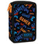 Plumier Doble con Relleno Estampado Gamer Azul Naranja DERFORM
