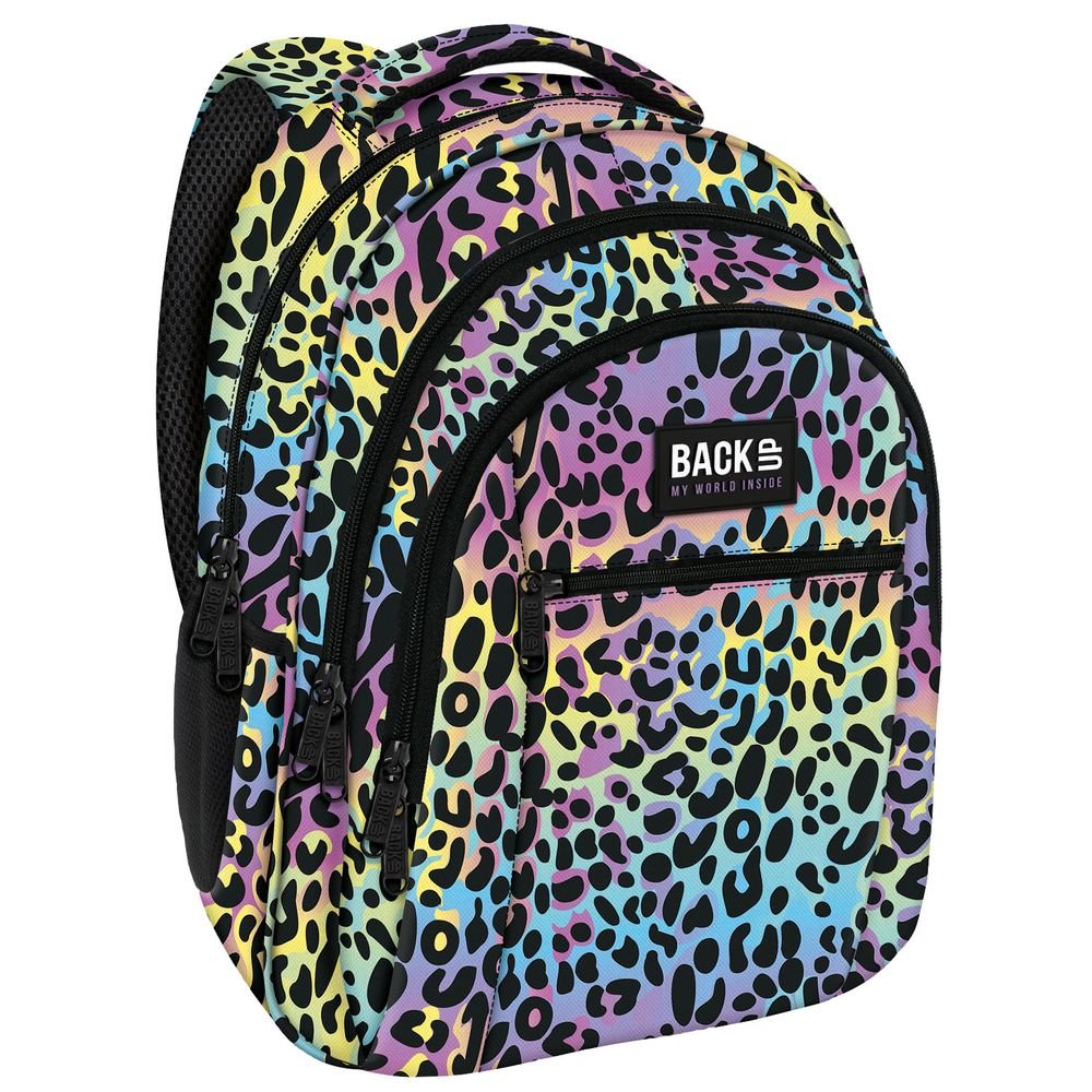 Mochila escolar triple animal print colores DERFORM