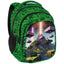 Mochila escolar doble estampado cuadros verde videojuego DERFORM