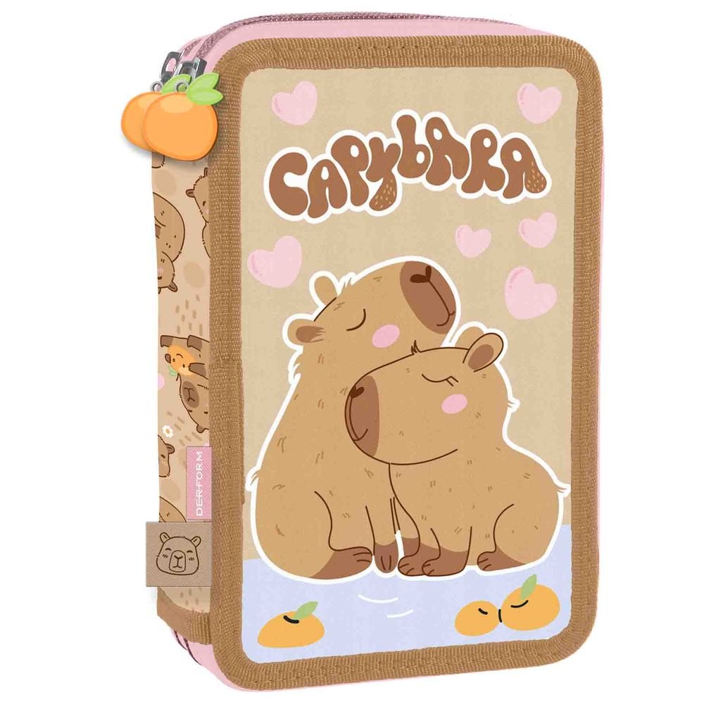 Plumier doble con relleno Capibaras Amorosos DERFORM