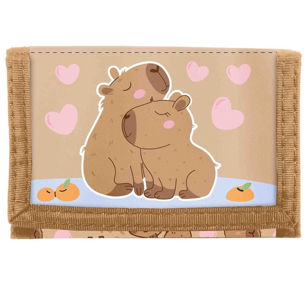 Billetera de Tela con Velcro Capibara Amorosos DERFORM Imagen principal del producto