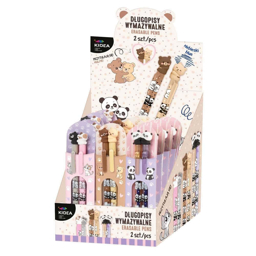 Set de 18 bolígrafos borrables Parejitas Adorables Kidea
