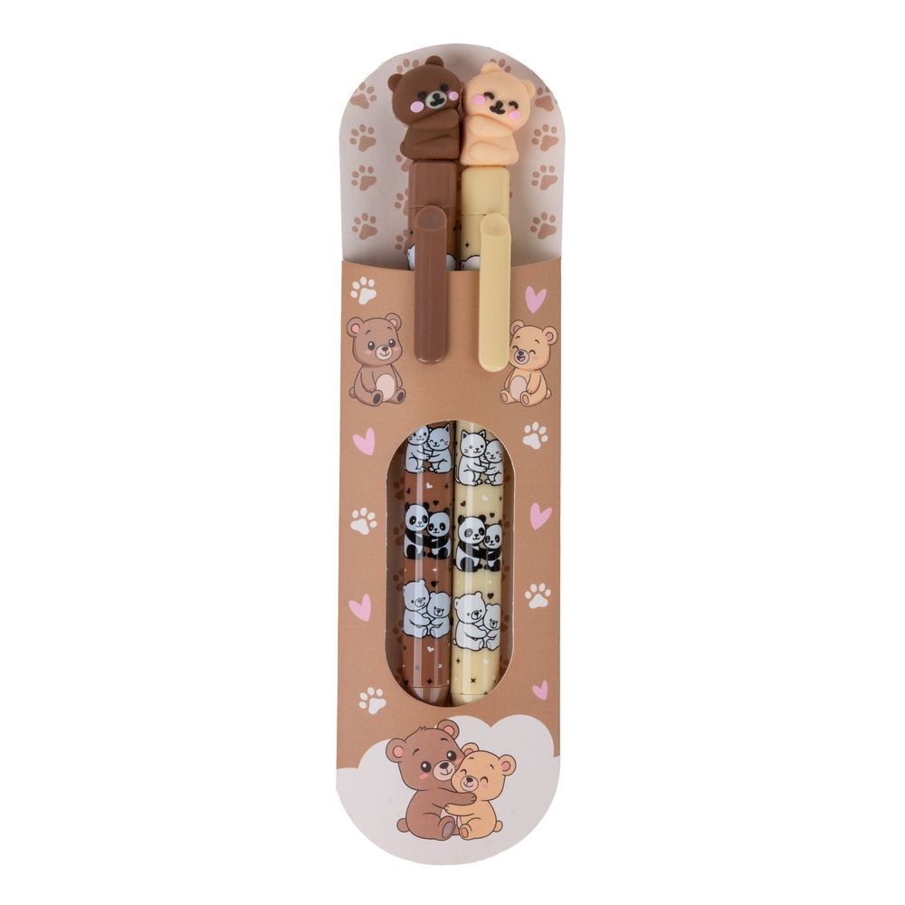 Set de 18 bolígrafos borrables Parejitas Adorables Kidea