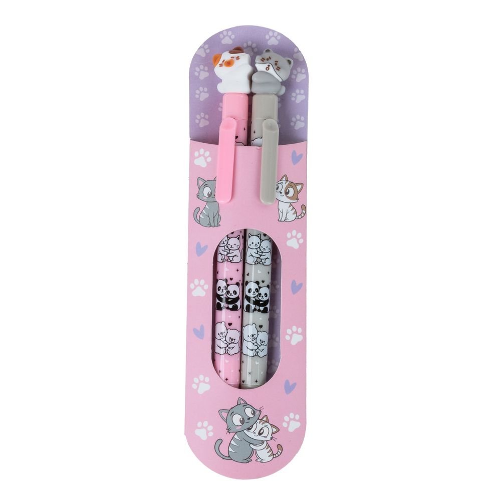 Set de 18 bolígrafos borrables Parejitas Adorables Kidea