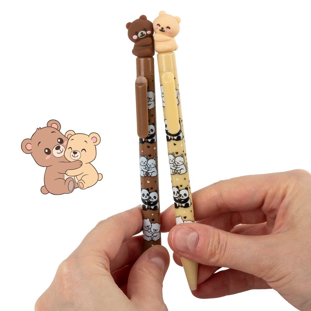 Set de 18 bolígrafos borrables Parejitas Adorables Kidea