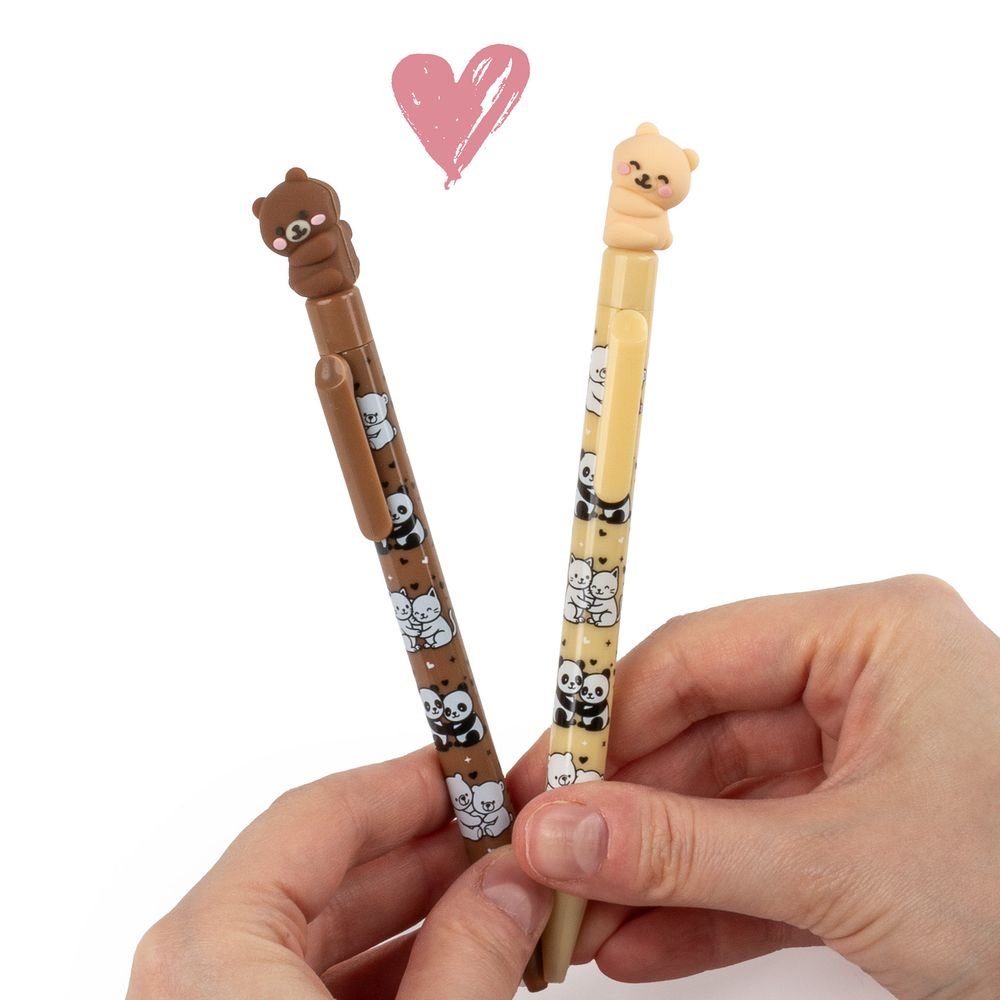 Set de 18 bolígrafos borrables Parejitas Adorables Kidea