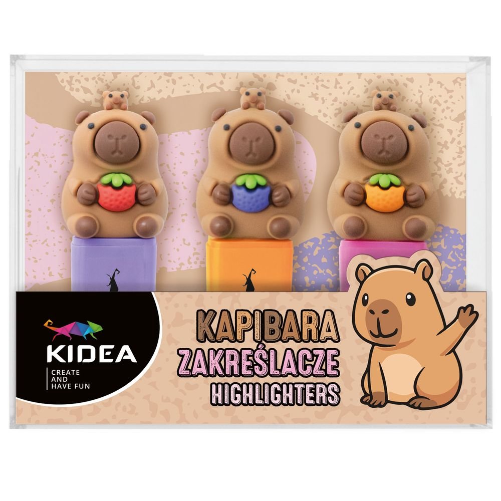 Set 3 Marcadores Mini Topper Capibara Kidea Imagen principal del producto