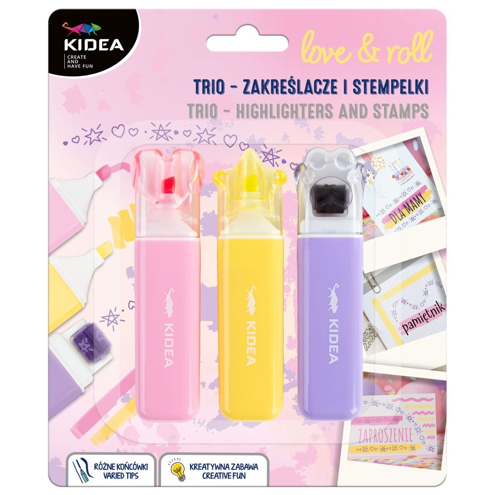 Set de 2 Marcadores y 1 Sello Rolon Kidea