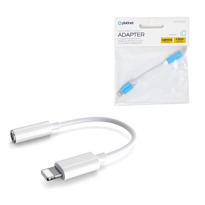 Cable adaptador smartphone Lightning aux Platinet Vini Trading