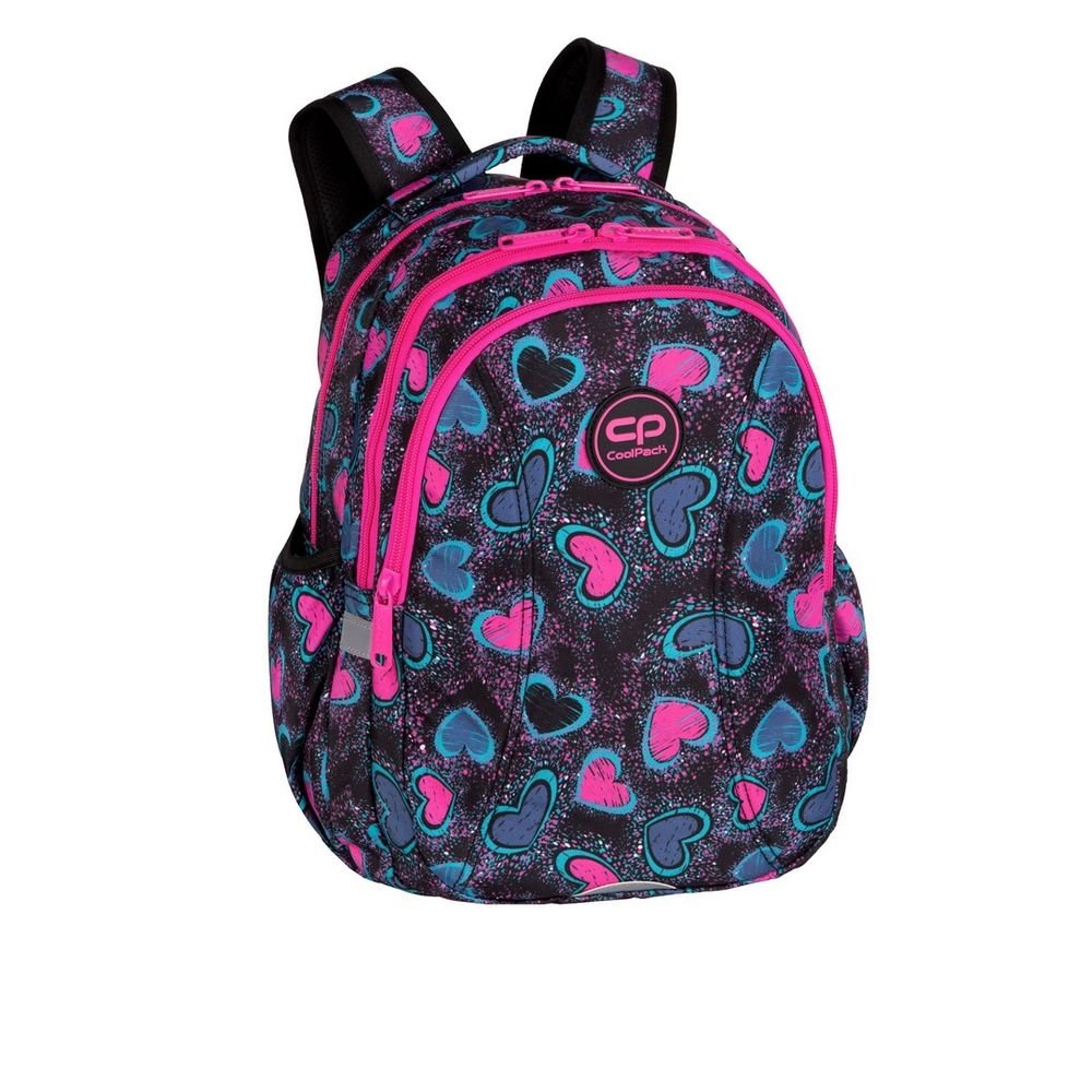 MOCHILA ESCOLAR TRIPLE JOY S PINK DEEP LOVE | COOLPACK