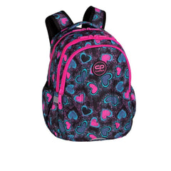 MOCHILA ESCOLAR TRIPLE JOY S PINK DEEP LOVE | COOLPACK