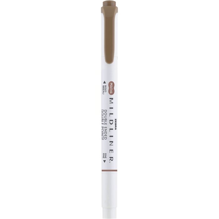 Rotulador Zebra Mildliner doble punta warm marrón, pack 10