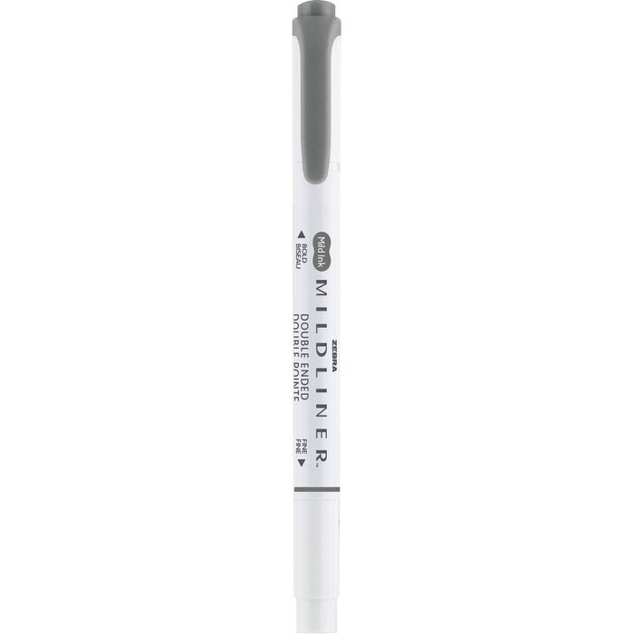 Rotulador Zebra Mildliner Doble Punta Friendly Gris Oscuro | Zebra Pen | Pack 10 Unidades Imagen principal del producto