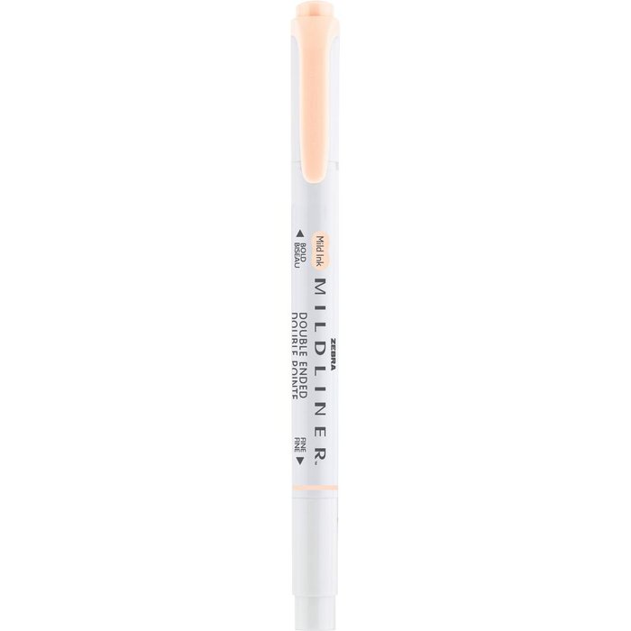 Rotulador Zebra Mildliner Doble Punta Neutral Crema | Zebra Pen | Pack 10 Unidades