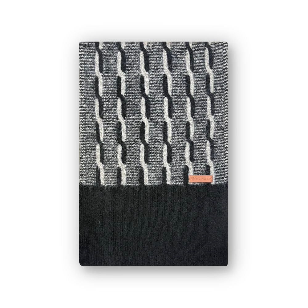 Bufanda Mujer Caramelo Negro Dibujo Trenzado Caramelo Travel Fantasy