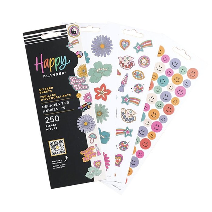 PEGATINAS NOTEBOOK HAPPY PLANNER 70S 8 HOJAS | HAPPY PLANNER | 1 UNIDAD | 6738076749434 Imagen principal del producto