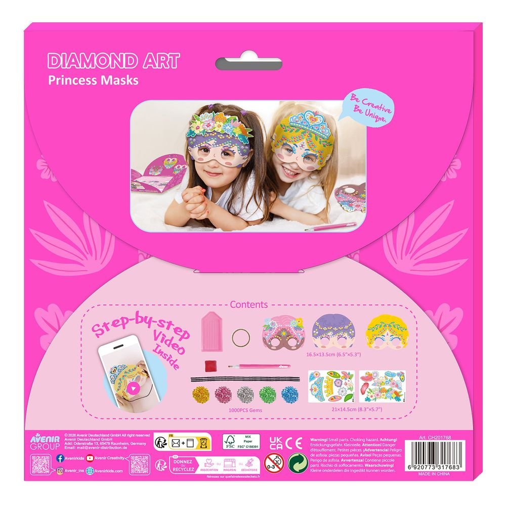 Set arte con diamantes máscaras de princesa Avenir