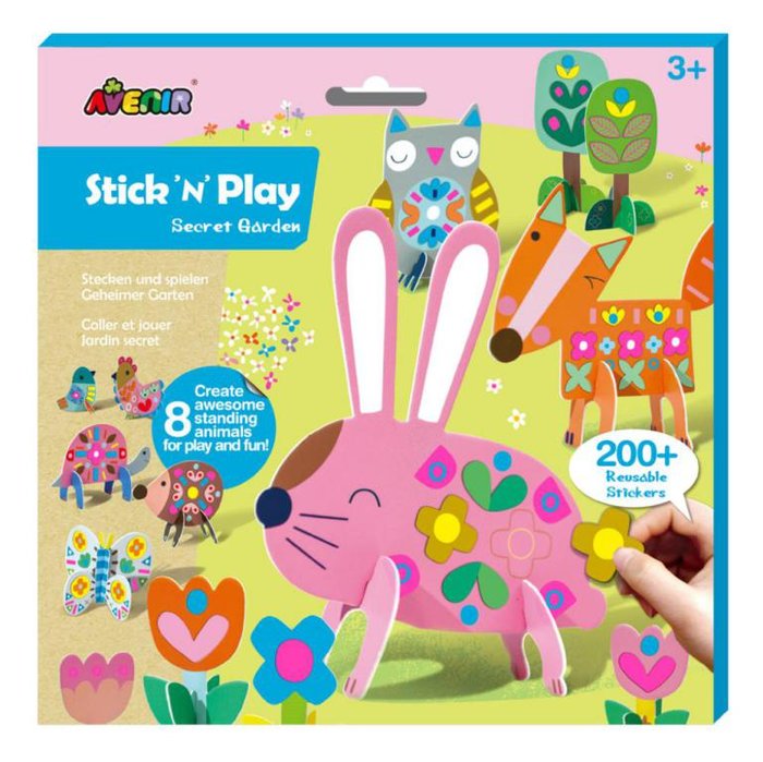 Set creativo Stick ’n’ Play Jardín Secreto para manualidades infantiles Imagen principal del producto