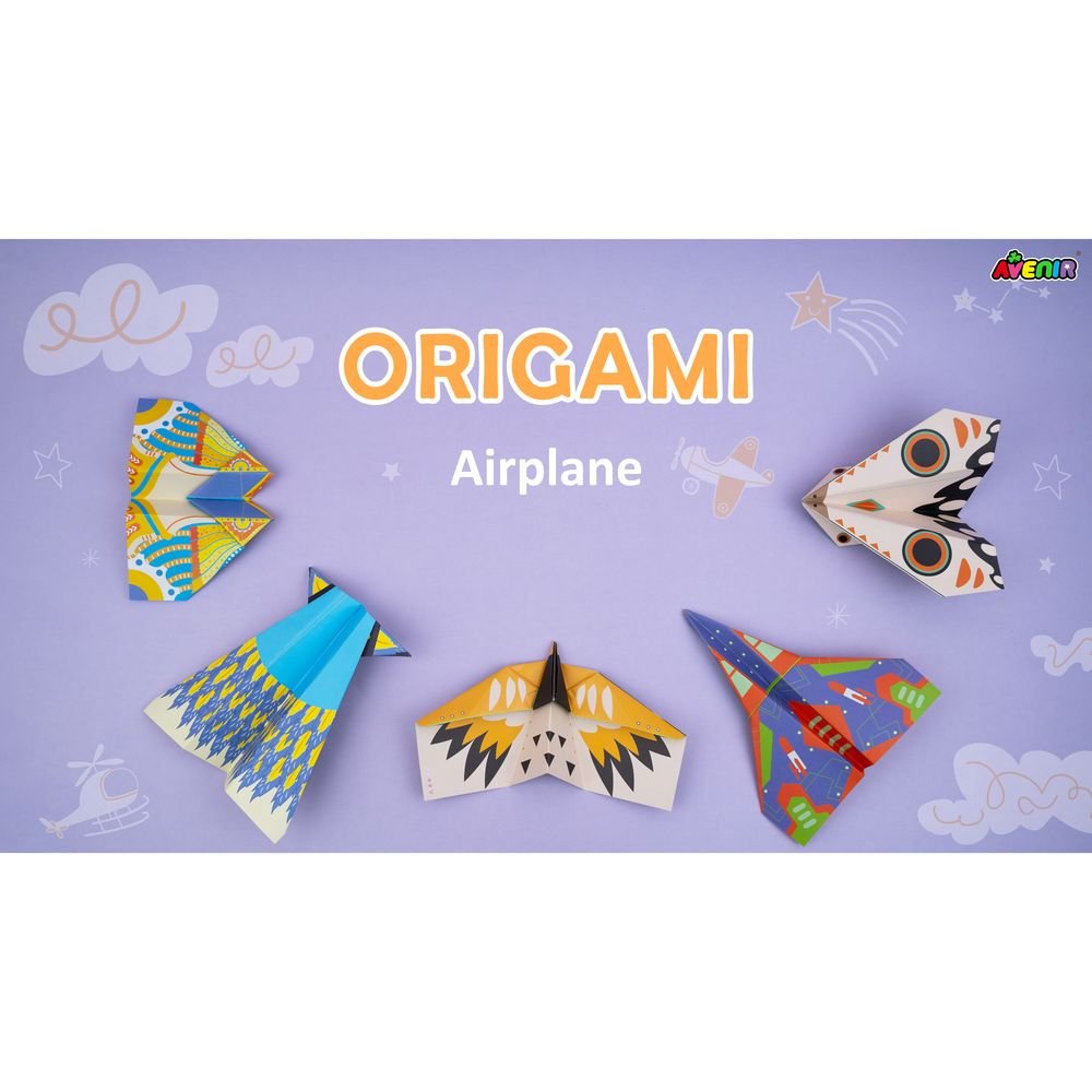 Set Aviones de Origami Avenir - 20 láminas