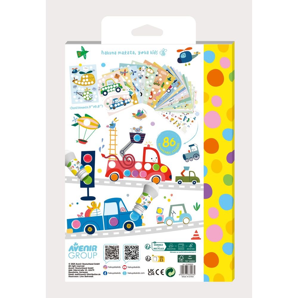 Dot 4 Fun Libro para colorear Transportes Avenir