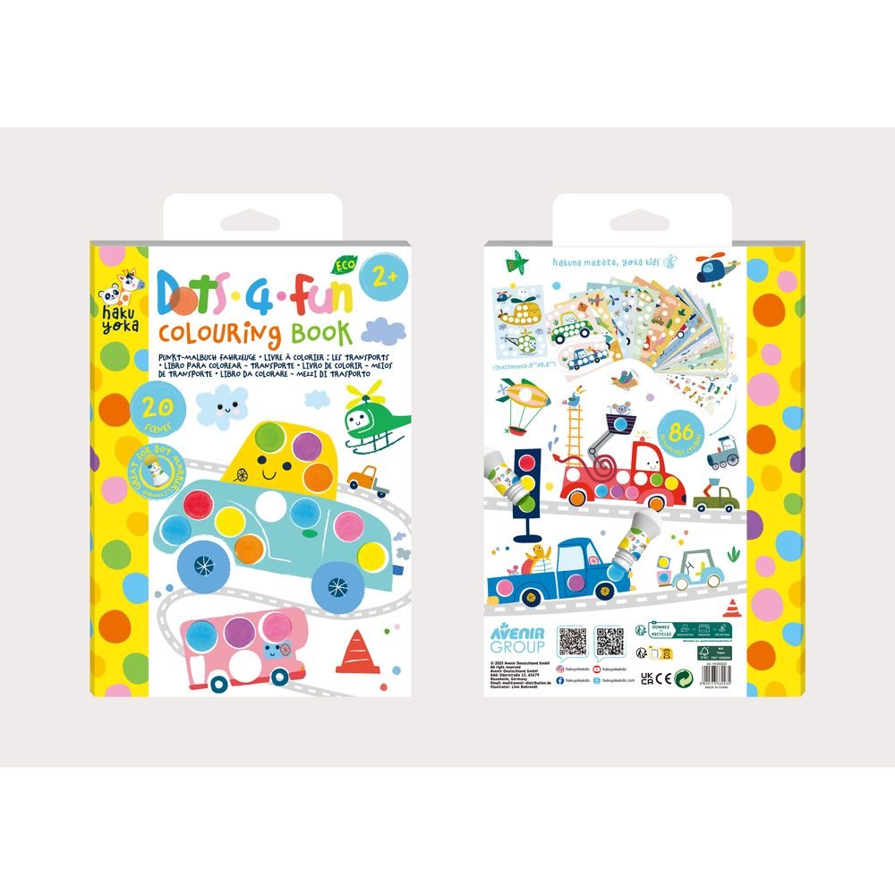 Dot 4 Fun Libro para colorear Transportes Avenir