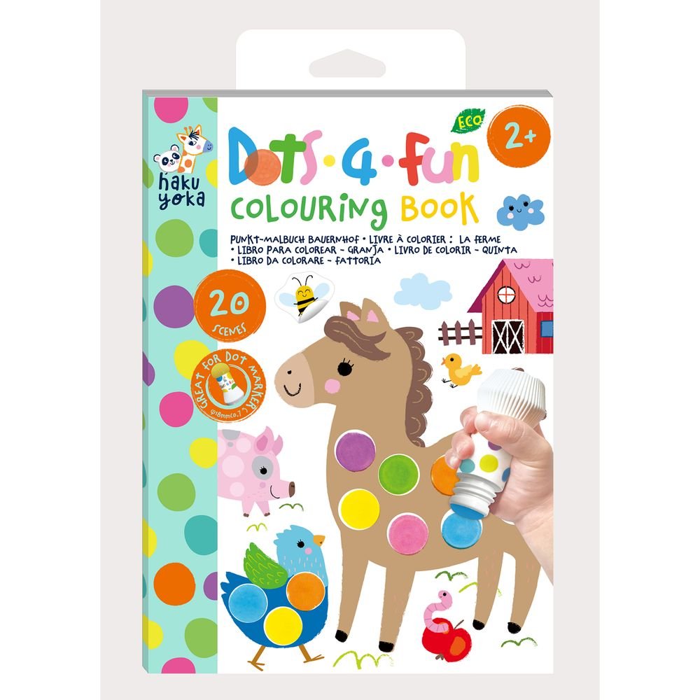 Libro para colorear Dot 4 Fun - Animales de la granja