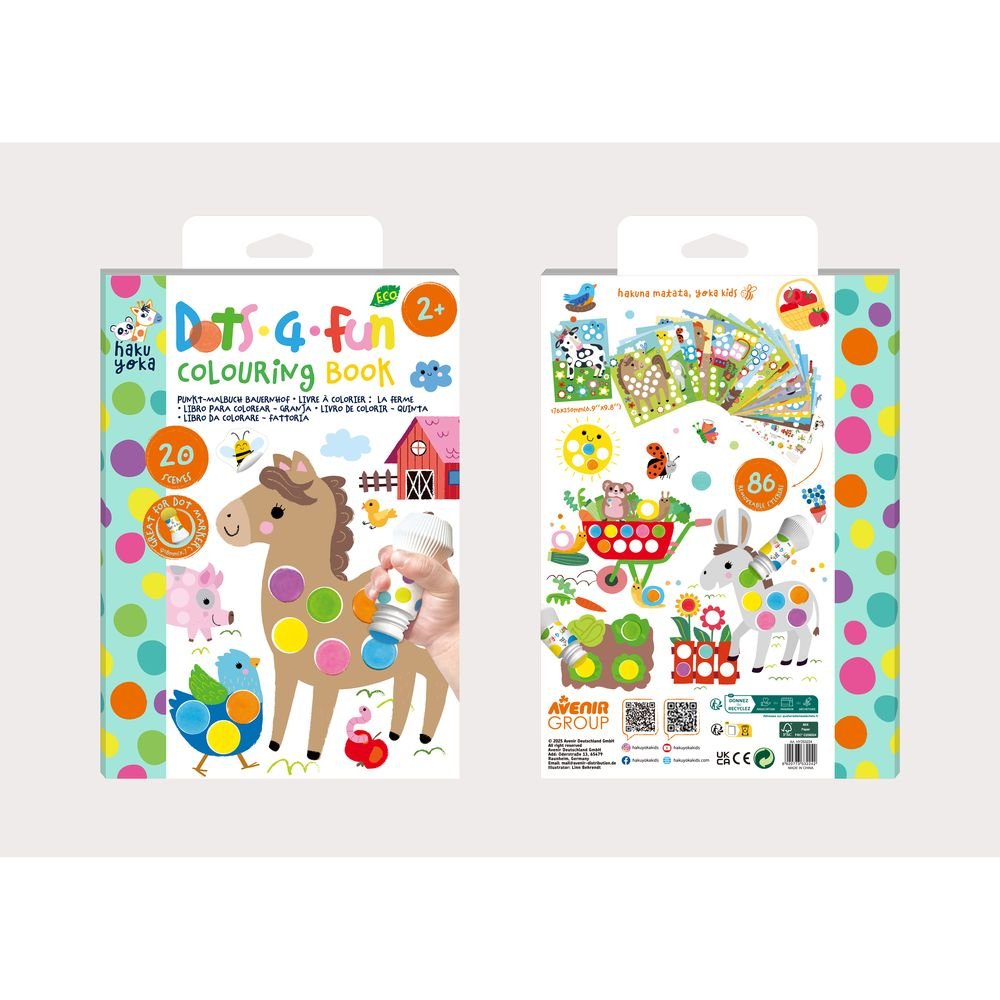 Libro para colorear Dot 4 Fun - Animales de la granja