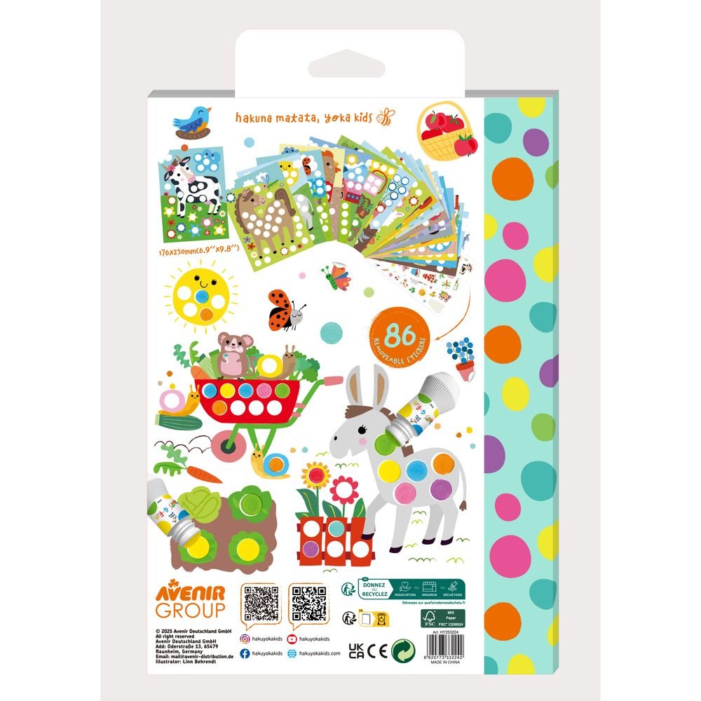 Libro para colorear Dot 4 Fun - Animales de la granja