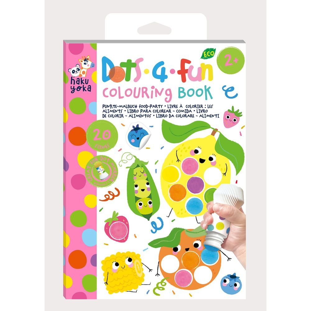 Libro para colorear Dot 4 Fun - Fiesta de los alimentos