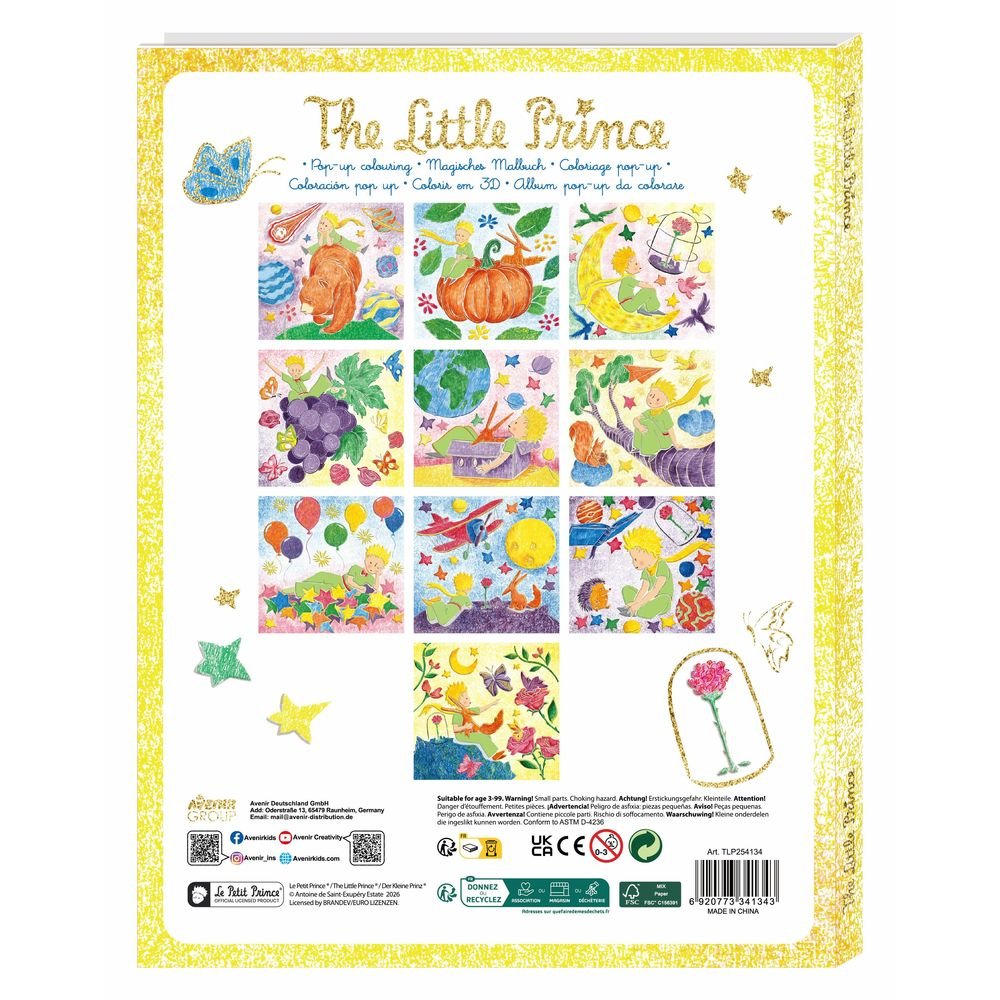 Cuaderno pop-up para colorear El Principito - Avenir