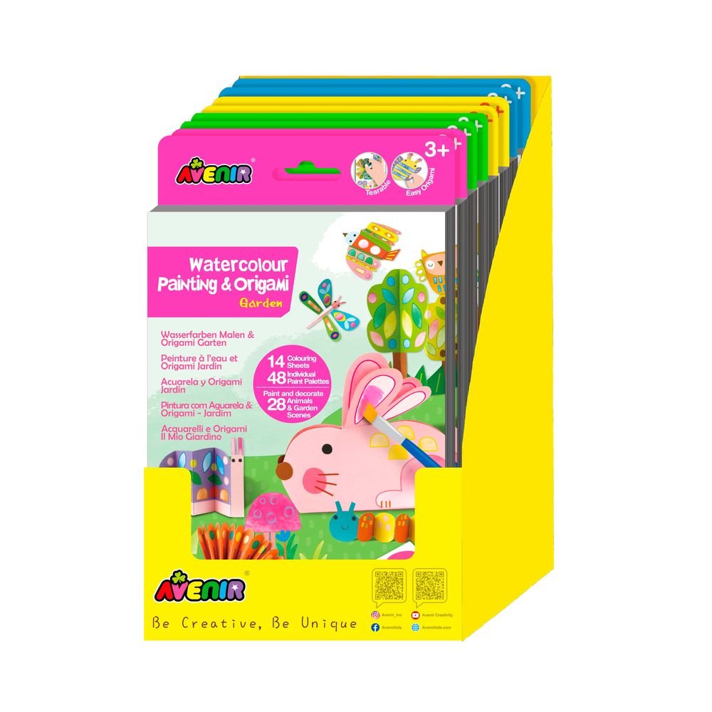 Expositor sets acuarelas y origami Avenir