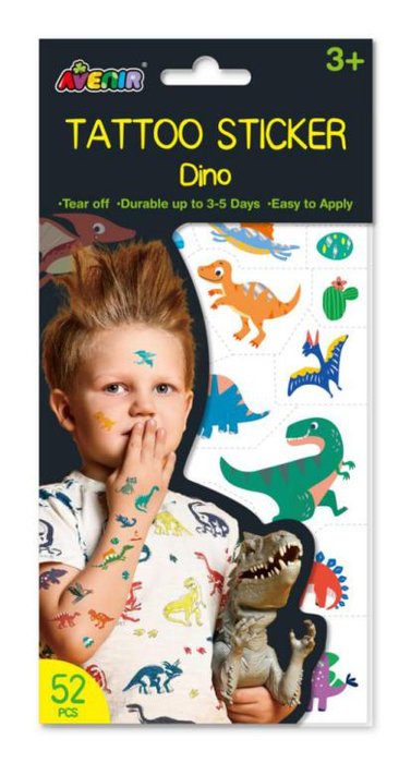 TATUAJES TEMPORALES DINOSAURIOS AVENIR | AVENIR | 1 UNIDAD | 6920773381493 Imagen principal del producto