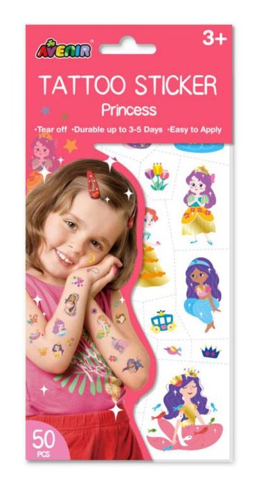 TATUAJES TEMPORALES PRINCESAS AVENIR | AVENIR | 1 UNIDAD | 6920773381509 Imagen principal del producto