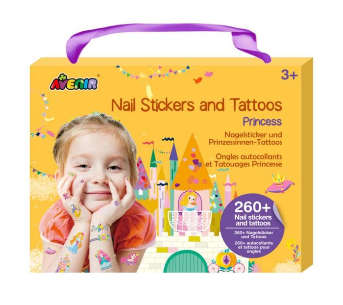 SET PEGATINAS UÑAS Y TATUAJES PRINCESAS AVENIR | AVENIR | 1 UNIDAD | 6920773382063 Imagen principal del producto