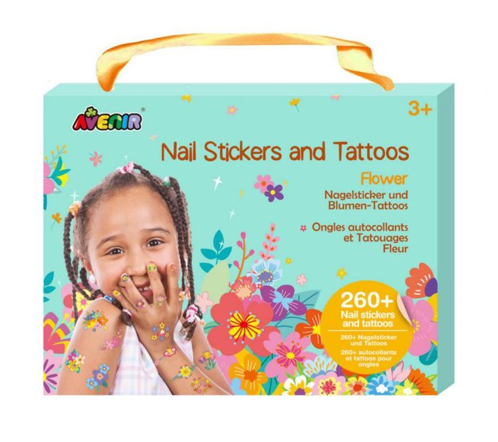 SET PEGATINAS UÑAS Y TATUAJES FLORES AVENIR | AVENIR | 1 UNIDAD | 6920773382070 Imagen principal del producto