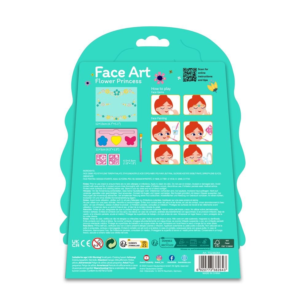 Set Fancy Me Arte Facial Princesa Flor - Avenir OTC