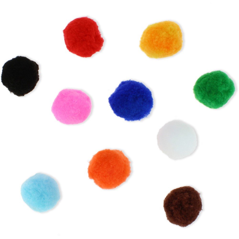 Pack 52 pompones 5 cm colores surtidos Fixo Kids