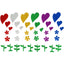 Figuras Goma Eva con Purpurina 1.8mm 64 unidades Flores y Corazón PD Stationery