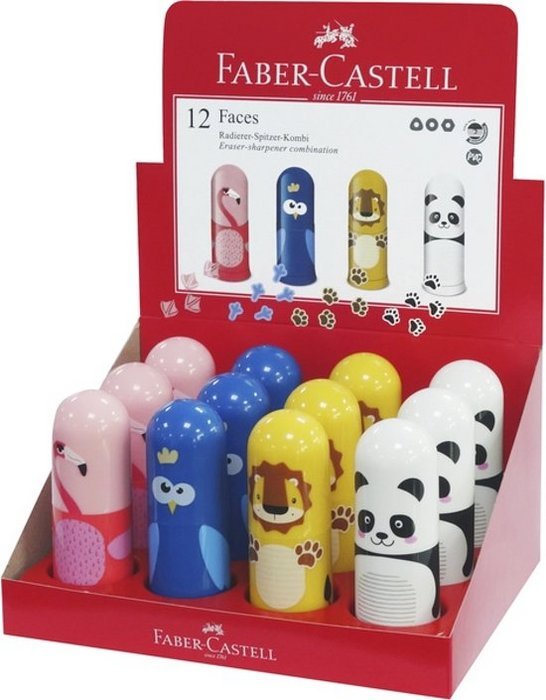 EXPOSITOR CON 12 GOMAS-AFILA ANIMALITOS | 1 UNIDADES | (FABER CASTELL)
