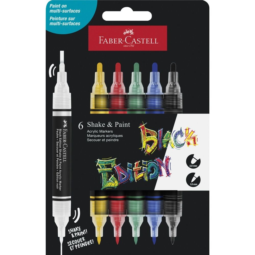 Rotulador Faber Castell Acrilicos Black Edition 6 Colores C