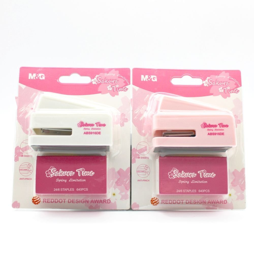 BLISTER GRAPADORA + GRAPAS 24/6 SAKURA SURT | 24 UNIDADES | (M&G)