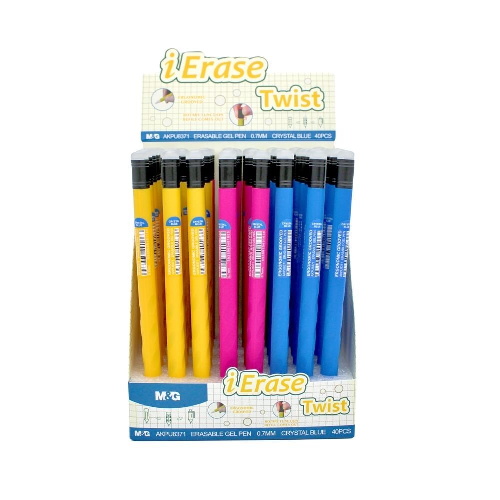 Exp 40 Bolígrafo Borrable Lápiz Ergonómico Twist 0,7 mm Azul M&G