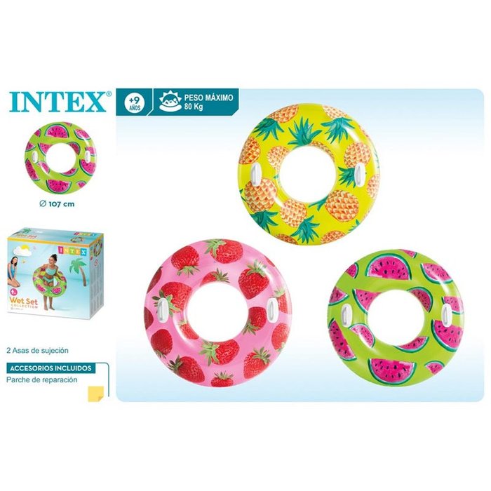 RUEDA HINCHABLE TROPICAL FRUITS 107CM SURTIDOS | INTEX COLOR BABY | 1 UNIDAD | 6941057422541 Imagen principal del producto