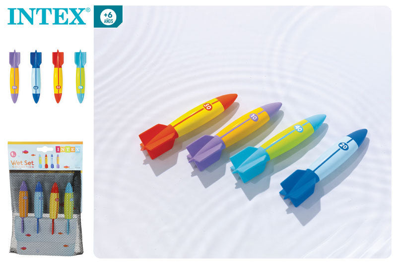 Juego acuático Torpedos 4 colores Intex Color Baby Imagen principal del producto