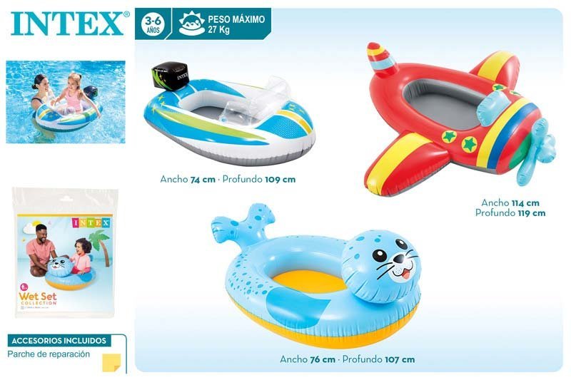 Barca hinchable modelos surtidos Intex Color Baby