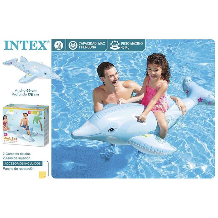 Delfín hinchable 175x66 cm Intex Color Baby Imagen principal del producto